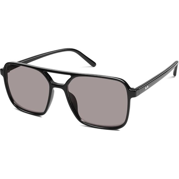 ✨Women\'s Black Trendy Sunglasses Aviator Square Retro 70s Fashion Sun Glasses